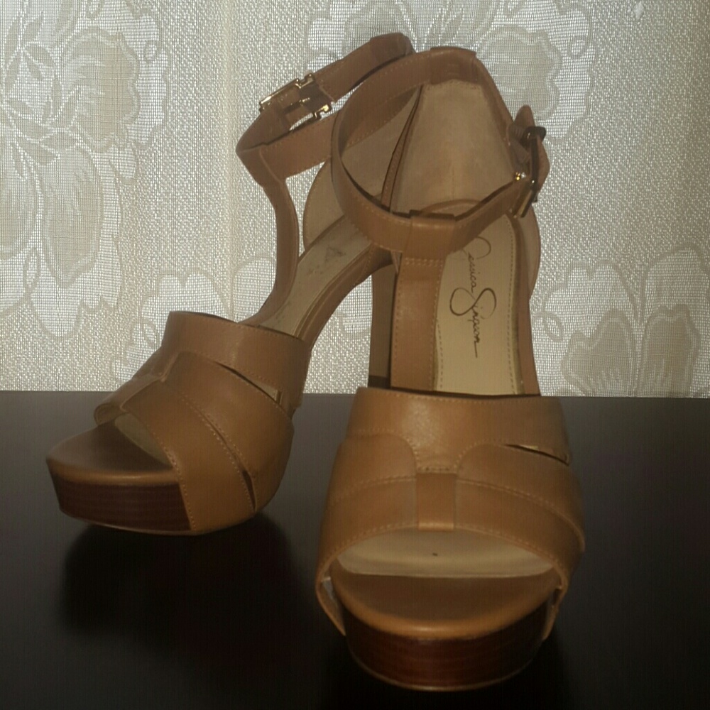 Jessica Simpson Cognac Heels